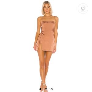NWT Superdown Revolve Gianna Slit Mini Dress in Nude